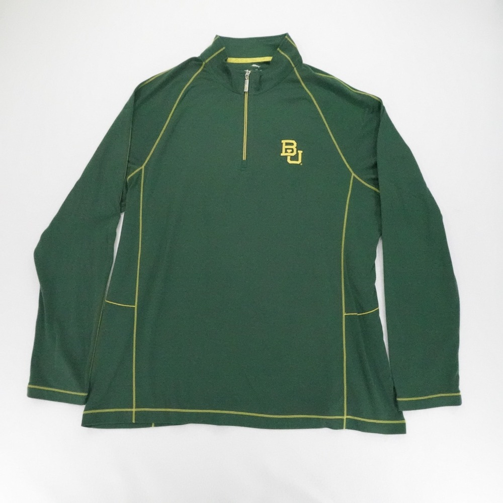 Baylor Bears Men XXL Green Tommy Bahama Islandzone Montego Quarter Zip Pullover
